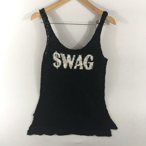 Swag pattern intarsia sweater knit tank top! Bebe